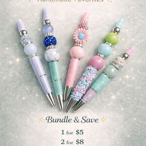 FLYER FOR HANDMADE BEADED PENS MEGA SALE.